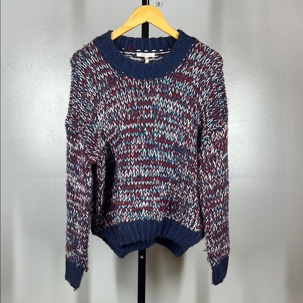 Cozy Casual Blue Crew Neck Sweater